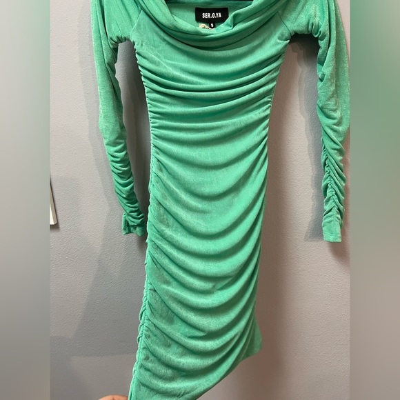 SER.O.YA Green Strapless Dress - Picture 9 of 14